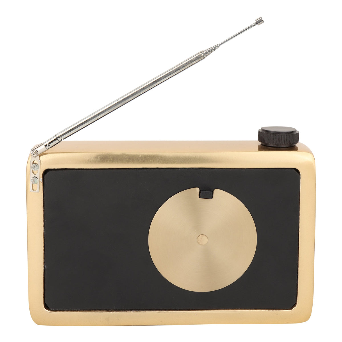 Broadcaster Table Clock In Gold Ouch Cart
