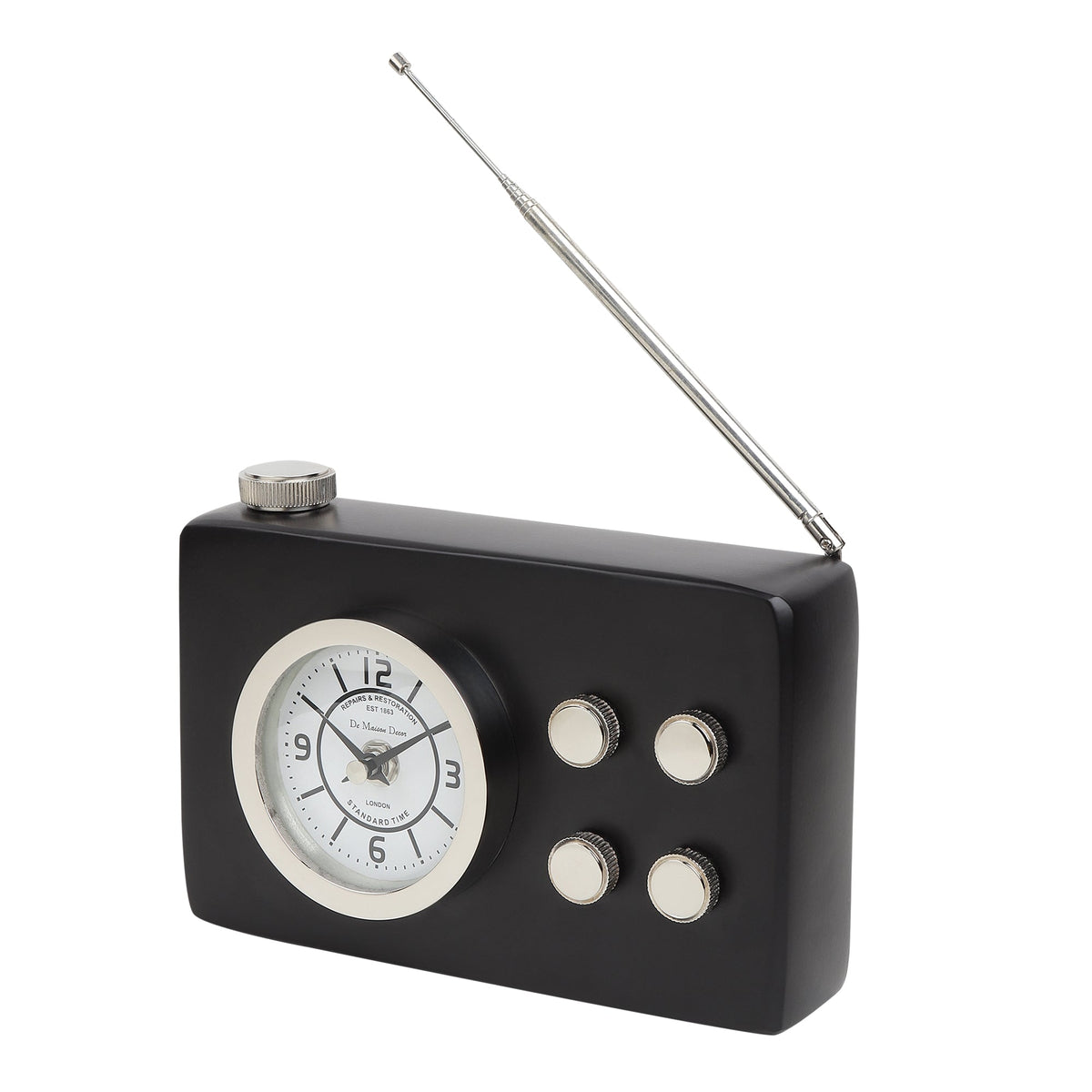 Broadcaster Table Clock In Black M.M.I. OVERSEAS