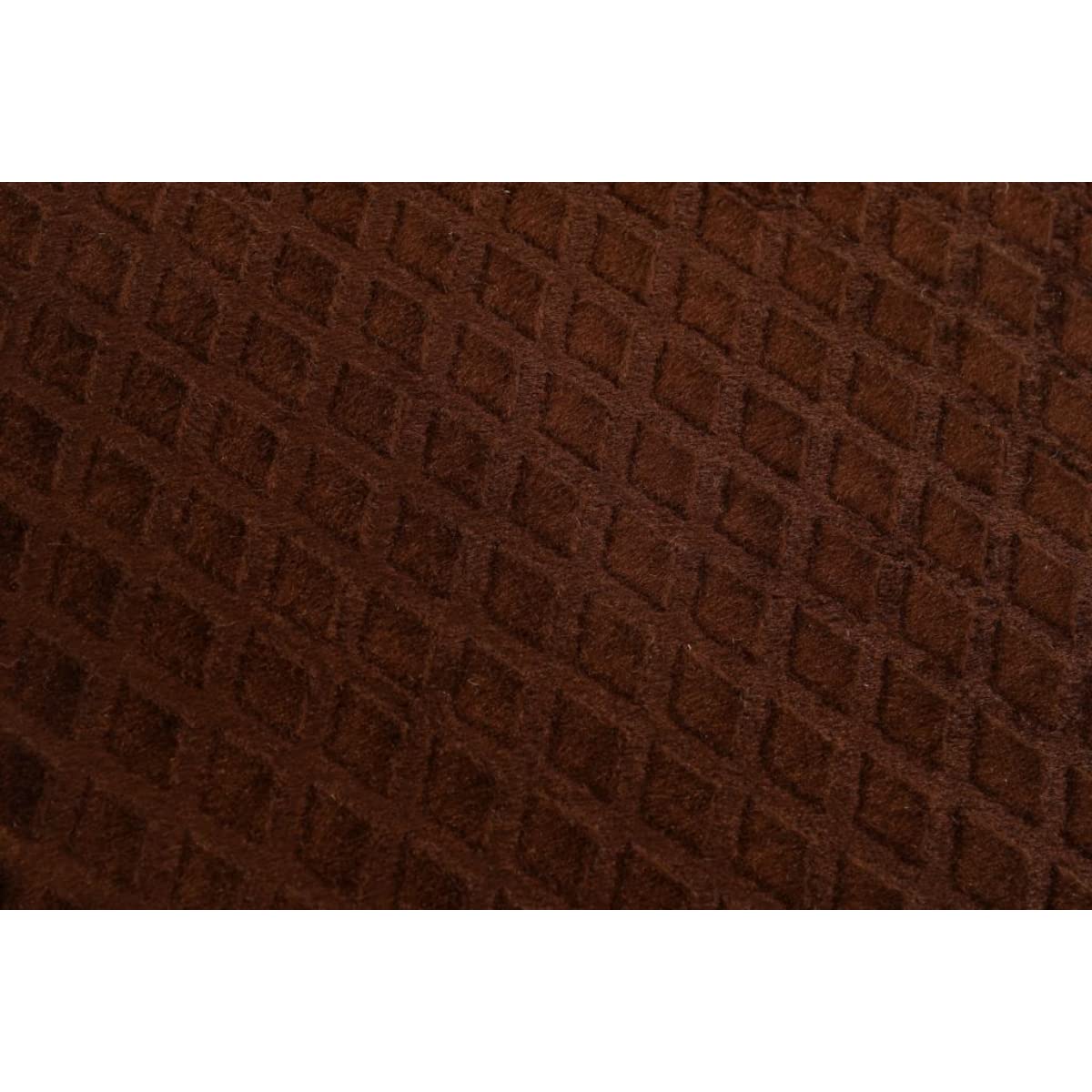 Brown Diamond Quilted Velvet Cushion Covers, 16 x 16 Inch, Set of 5