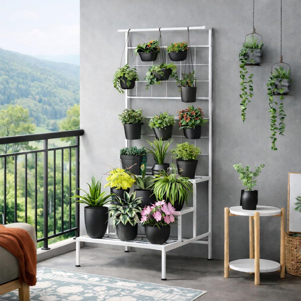 Plant Stand 3-Tier Hanging Shelves Flower Pot Organizer Multiple Flowe