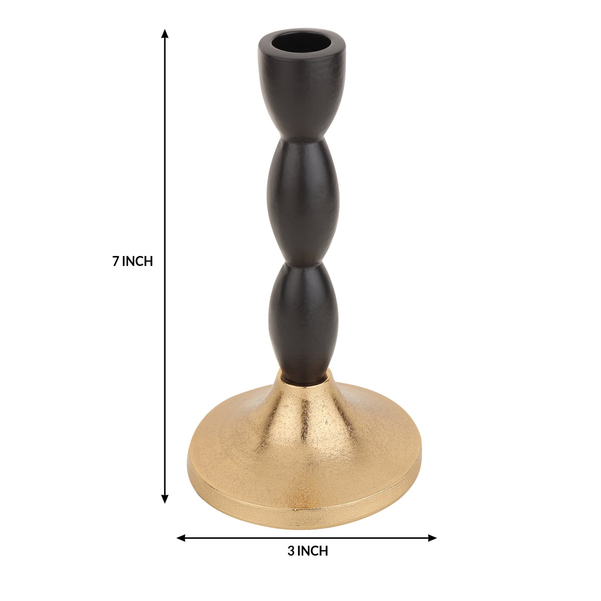 Spiral Candle Holder Black/Gold M.M.I. OVERSEAS