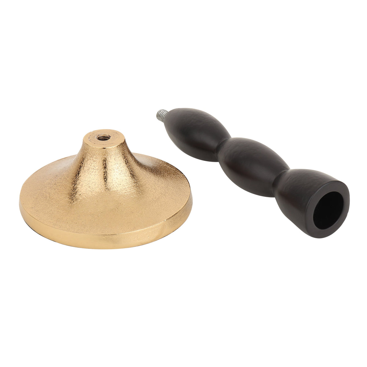 Spiral Candle Holder Black/Gold M.M.I. OVERSEAS