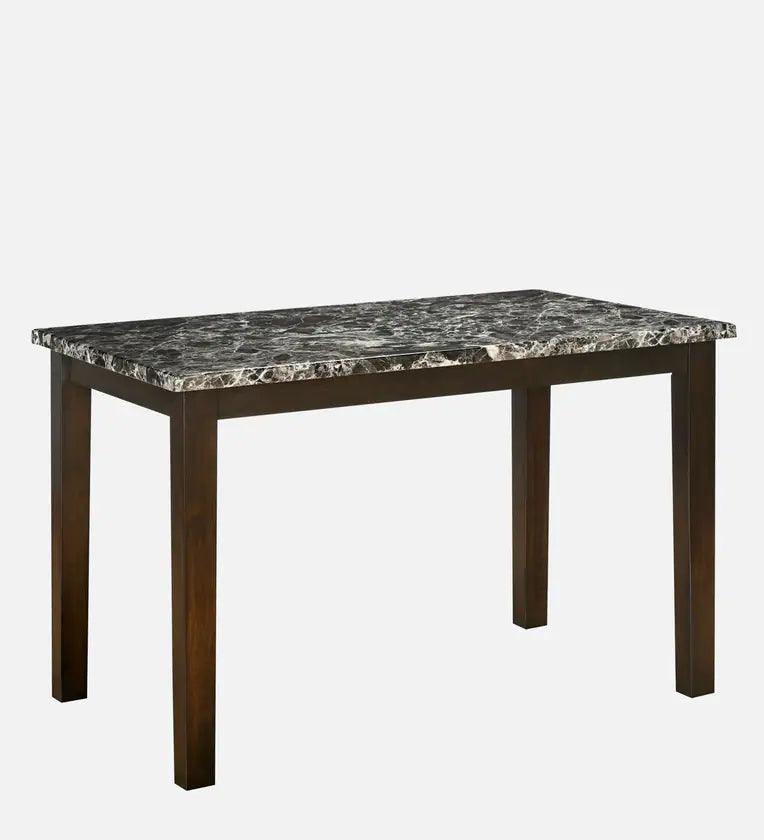 4 Seater Dining Set in Dark Walnut Finish - Ouch Cart