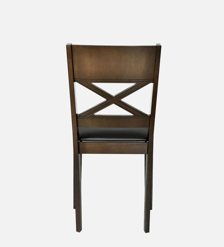 4 Seater Dining Set in Dark Walnut Finish - Ouch Cart