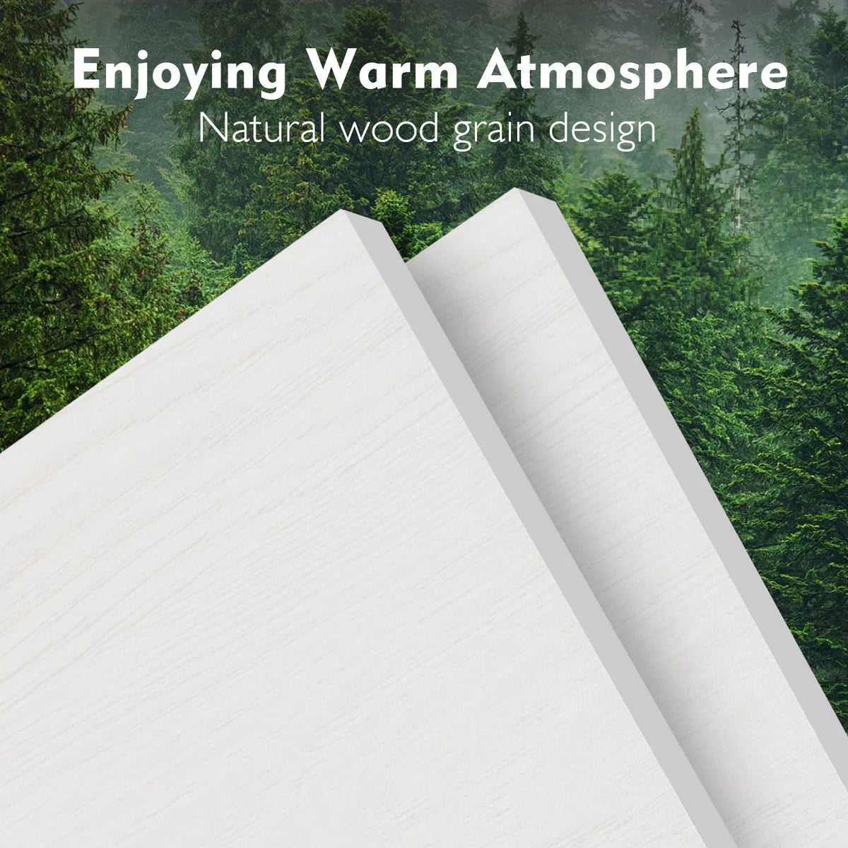 Wood Grain Meissalivve 2 Door Wardrobe Closet with Hanging Rod and Frosted Glass