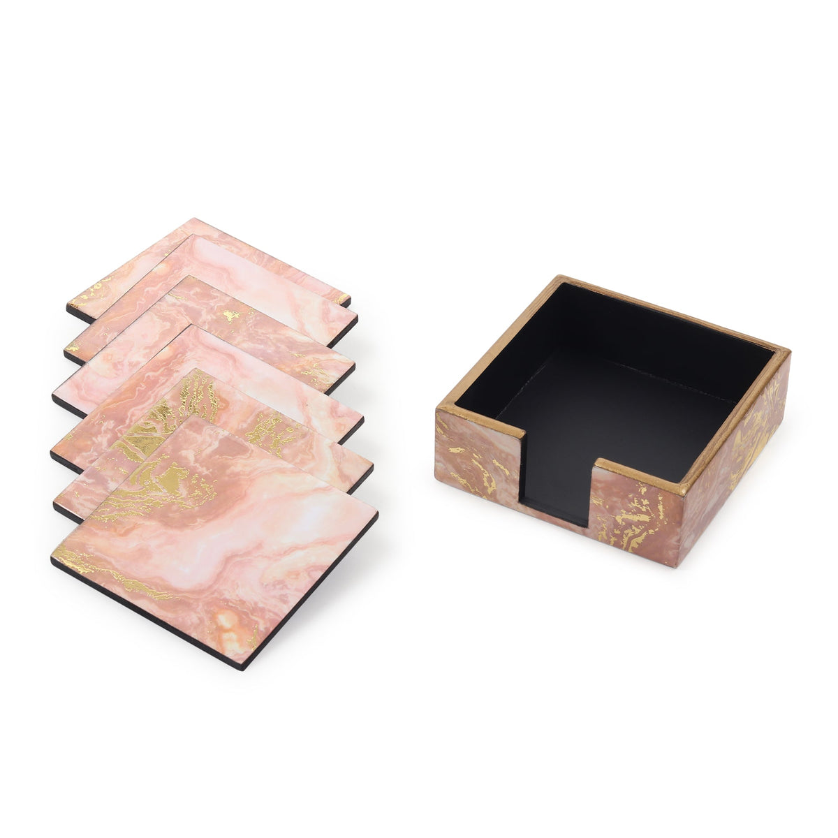 Rosa Perlino Coaster Set of 4 M.M.I. OVERSEAS