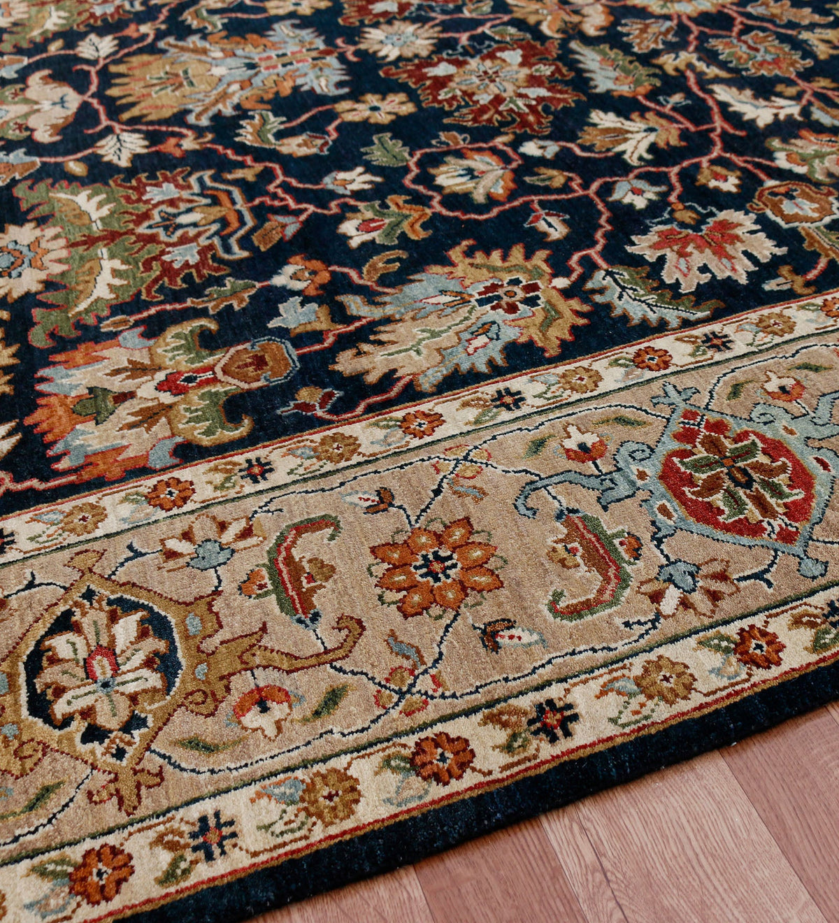 Heritage Classic Pattern Hand Knotted Rectangle Anti-Skid Designer Carpet, Prayer Rug For Office Cabins, Small Living Spaces - 3'X5' Saraswati Global