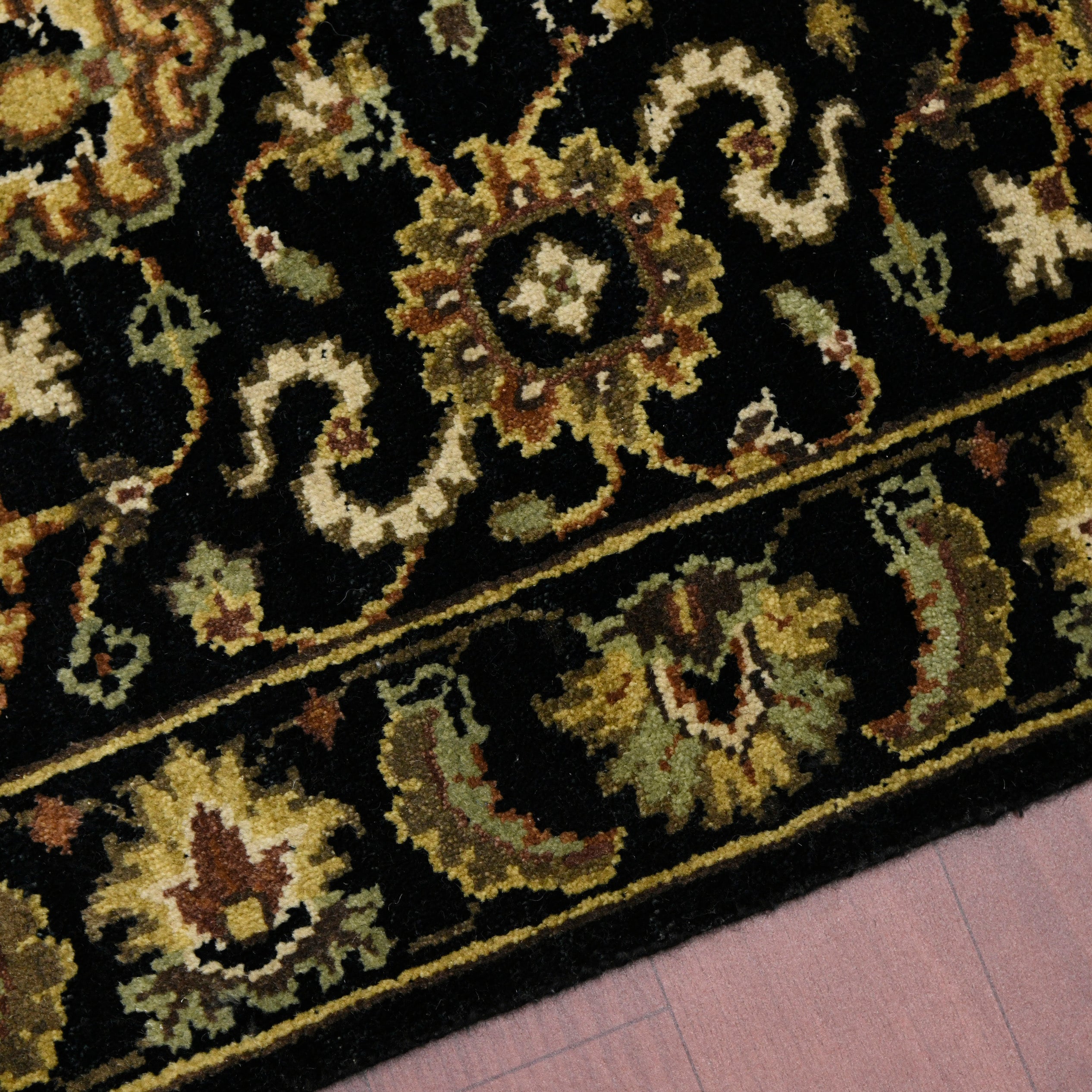 Luxor Classic Pattern Hand Knotted Rectangle Anti-Skid Designer Carpet, Prayer Rug For Office Cabins, Small Living Spaces - 2'X3'