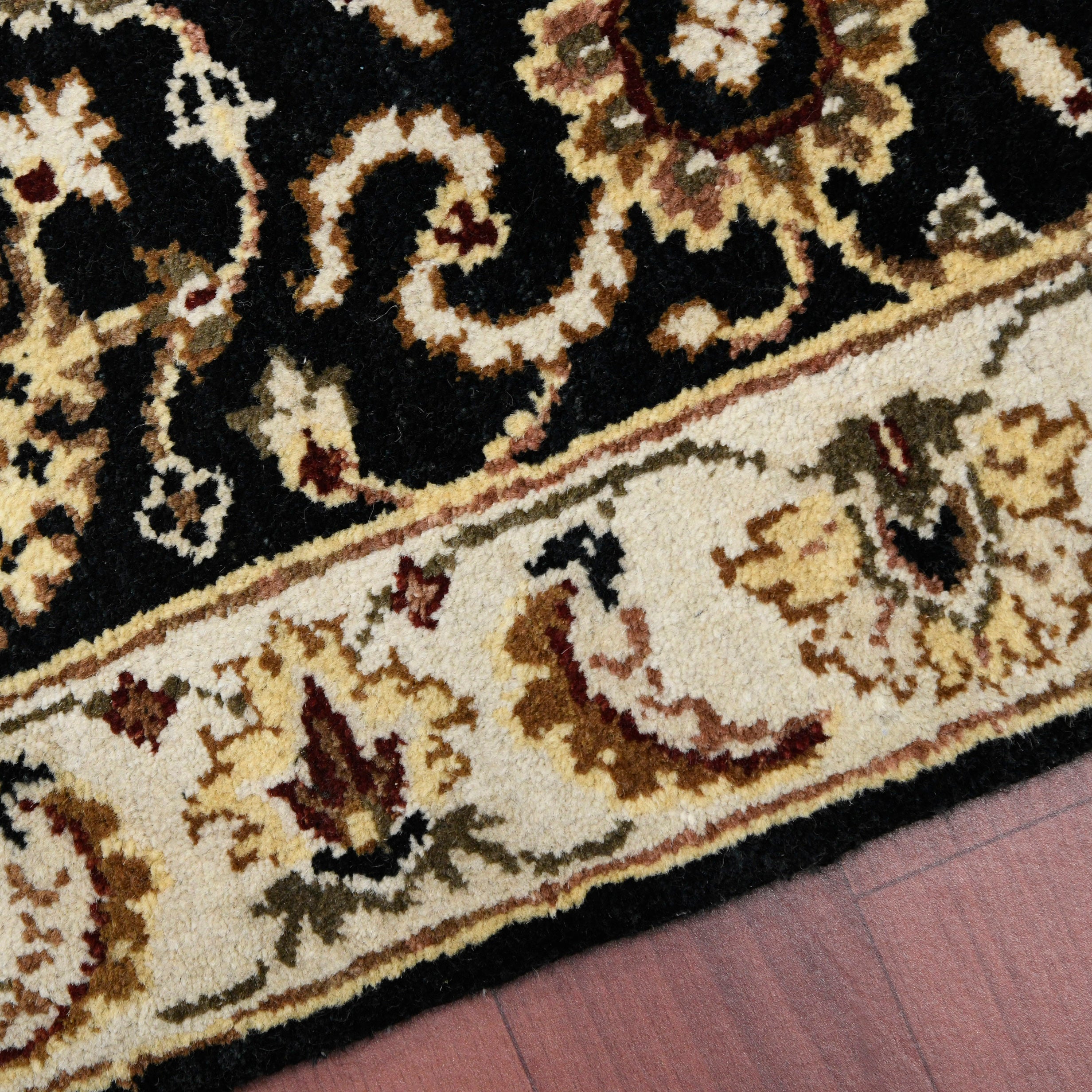 Luxor Classic Pattern Hand Knotted Rectangle Anti-Skid Designer Carpet, Prayer Rug For Office Cabins, Small Living Spaces - 2'X3' Saraswati Global