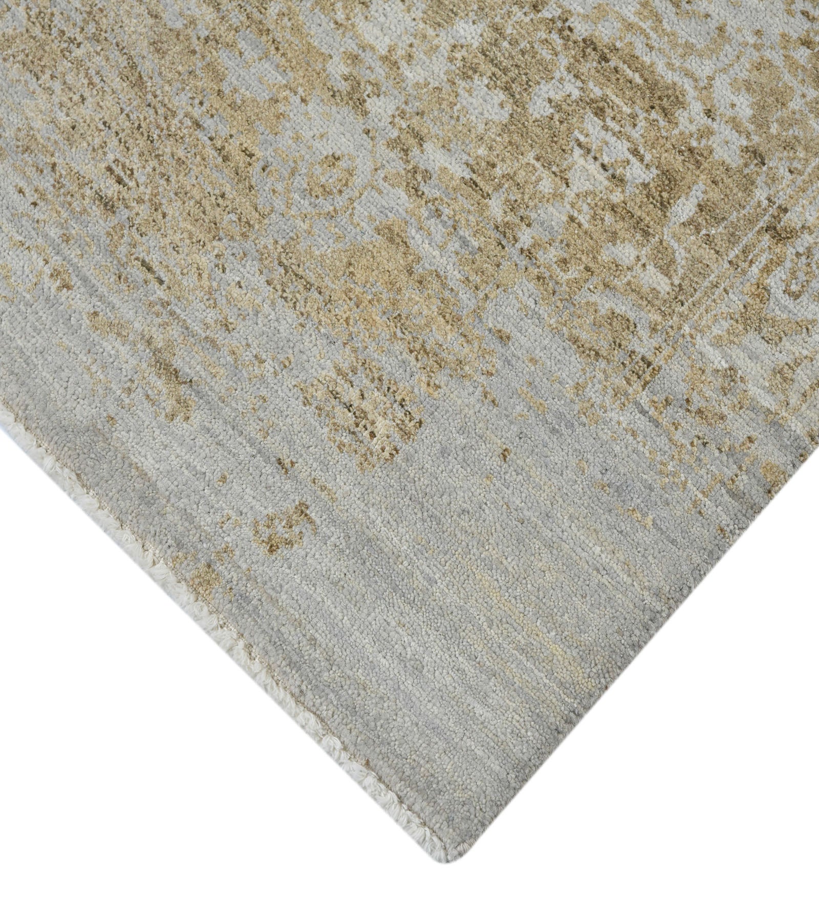 Dazzle Transitional Pattern Hand Knotted Rectangle Anti-Skid Designer Carpet, Prayer Rug For Office Cabins, Small Living Spaces - 2'X3' Saraswati Global