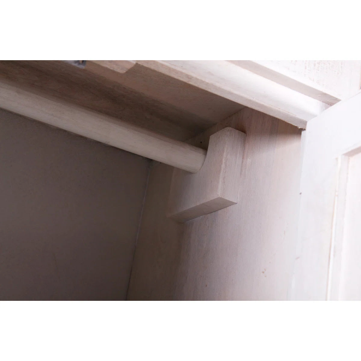 Large Storage Armoire Solid Wood Wardrobe for Bedroom OUCH CART