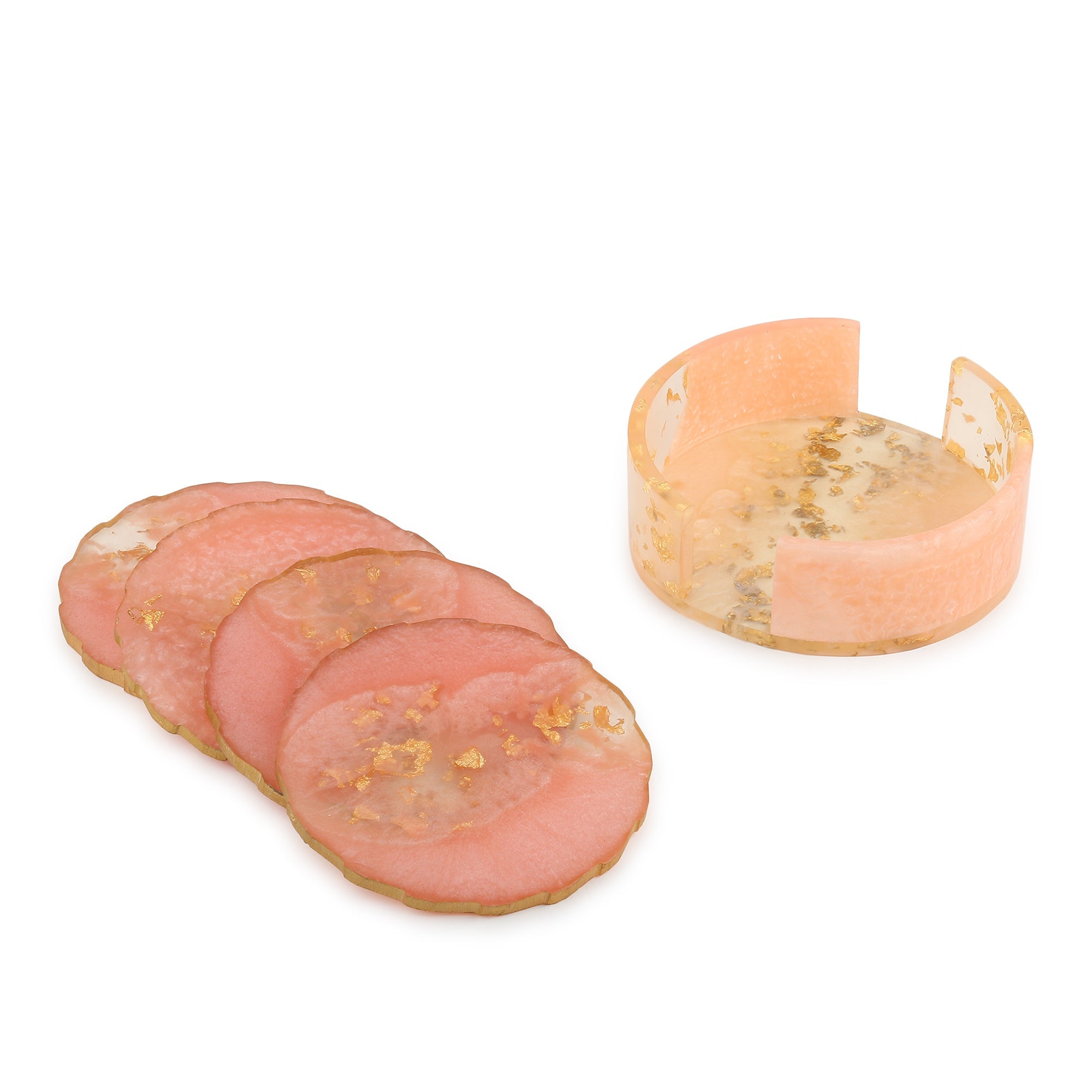 Pink Petal Coaster Set M.M.I. OVERSEAS