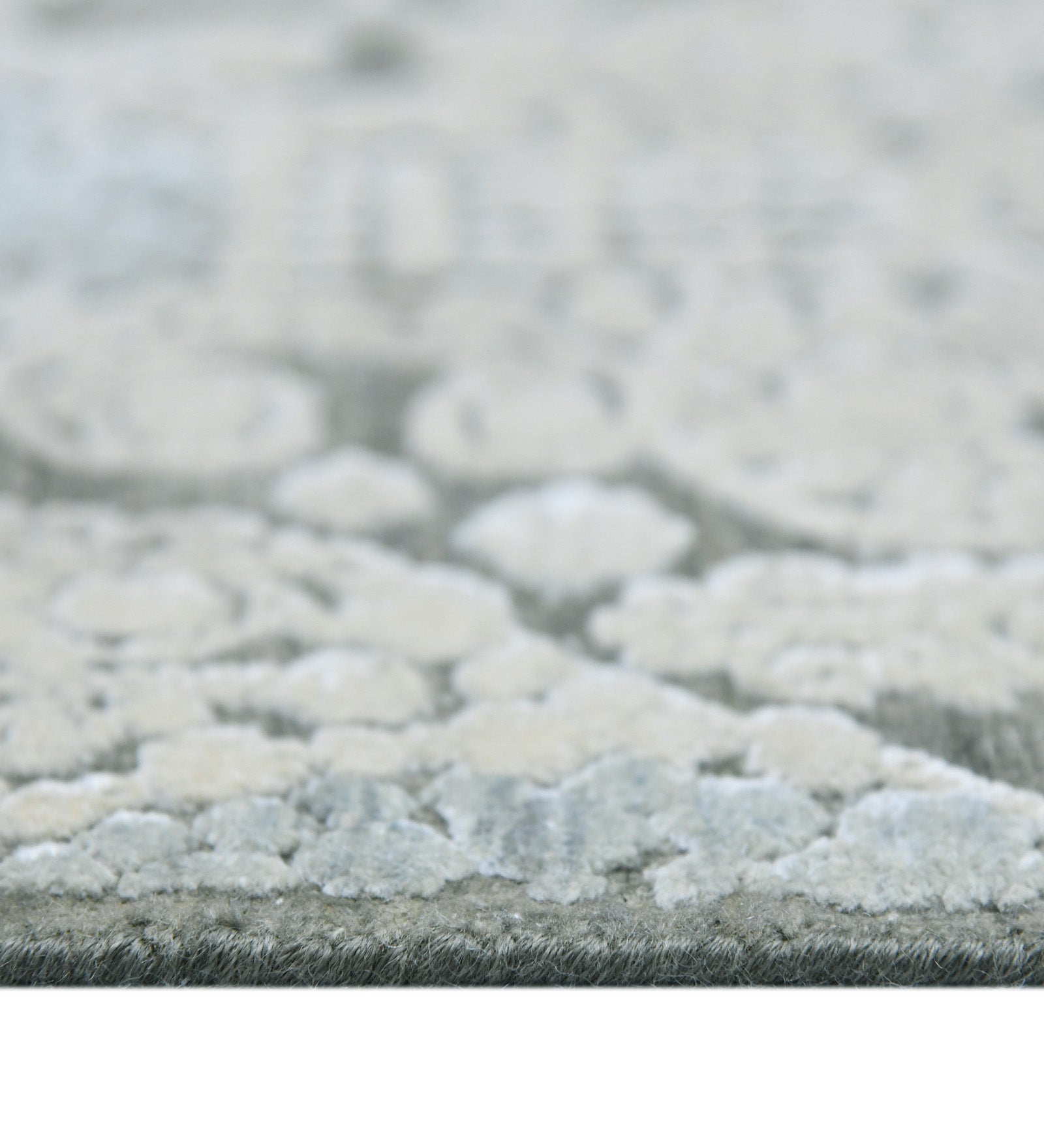 Euphoria Transitional Pattern Hand Knotted Rectangle Anti-Skid Designer Carpet, Prayer Rug For Office Cabins, Small Living Spaces - 4'x6'