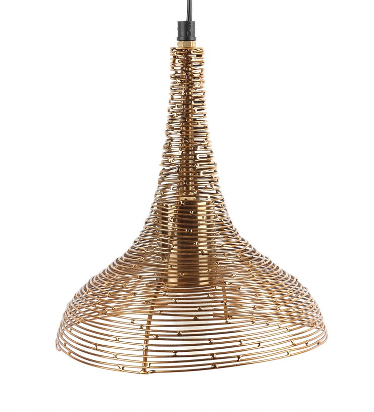The "Shimmering Funnel Pendant light" by Décor de Maison in Jet black finish M.M.I. OVERSEAS