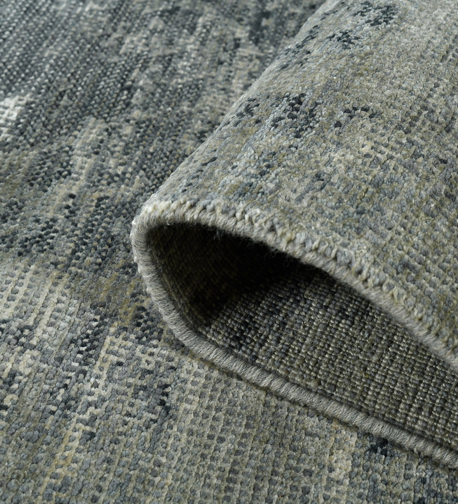 Dazzle Modern Pattern Hand Knotted Rectangle Anti-Skid Designer Carpet, Prayer Rug For Office Cabins, Small Living Spaces - 4'x6'