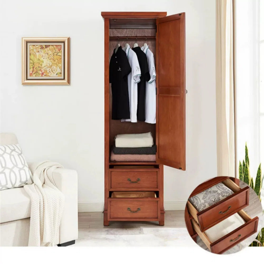 American Minimalist Wardrobe – Solid Wood Closet for Bedroom Organization-OUCH CART |Wardrobe
