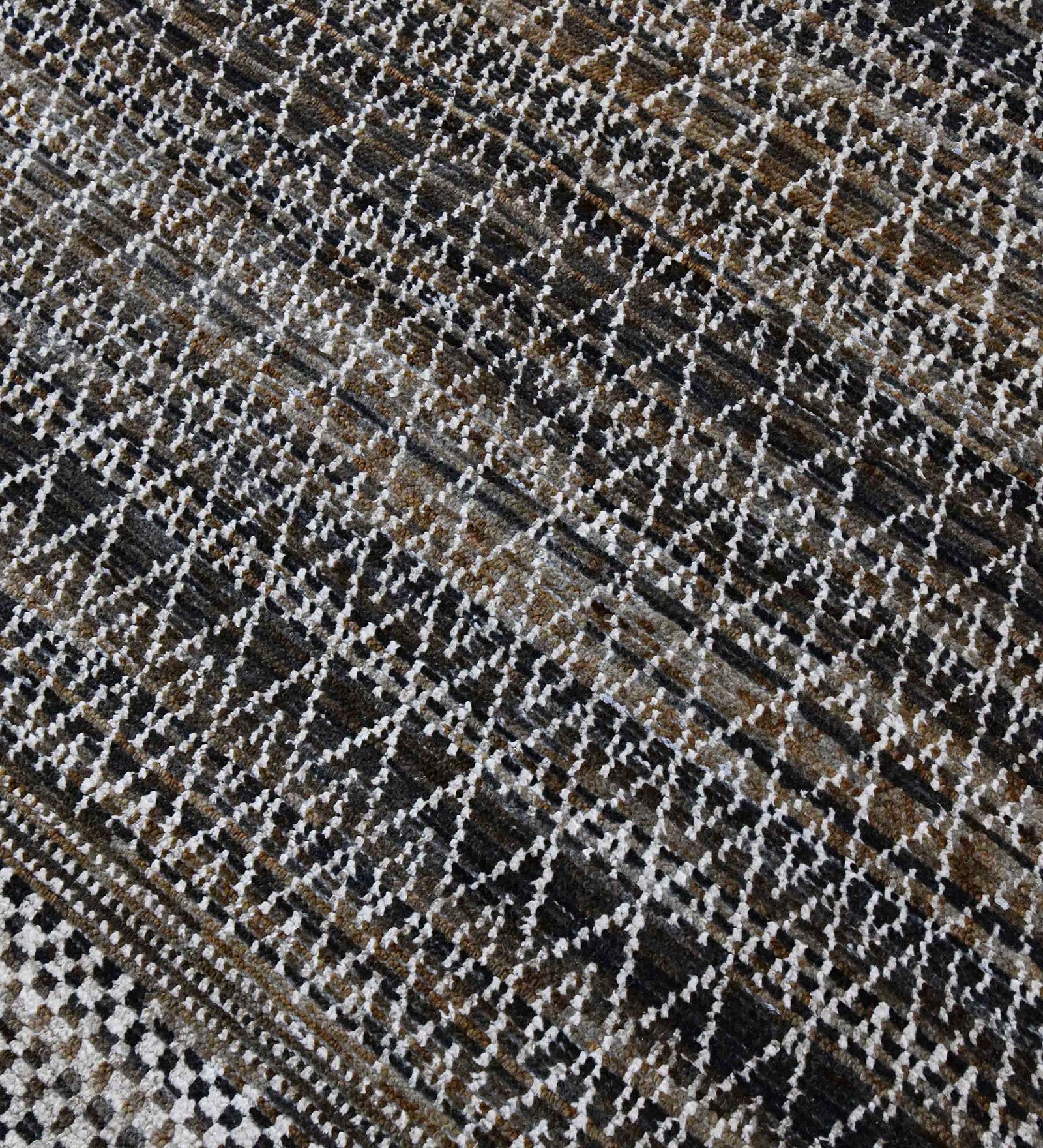 Metropolis Modern Pattern Hand Knotted Rectangle Anti-Skid Designer Carpet, Area Rug For Bed Room, Living Room - 9'X12' Saraswati Global