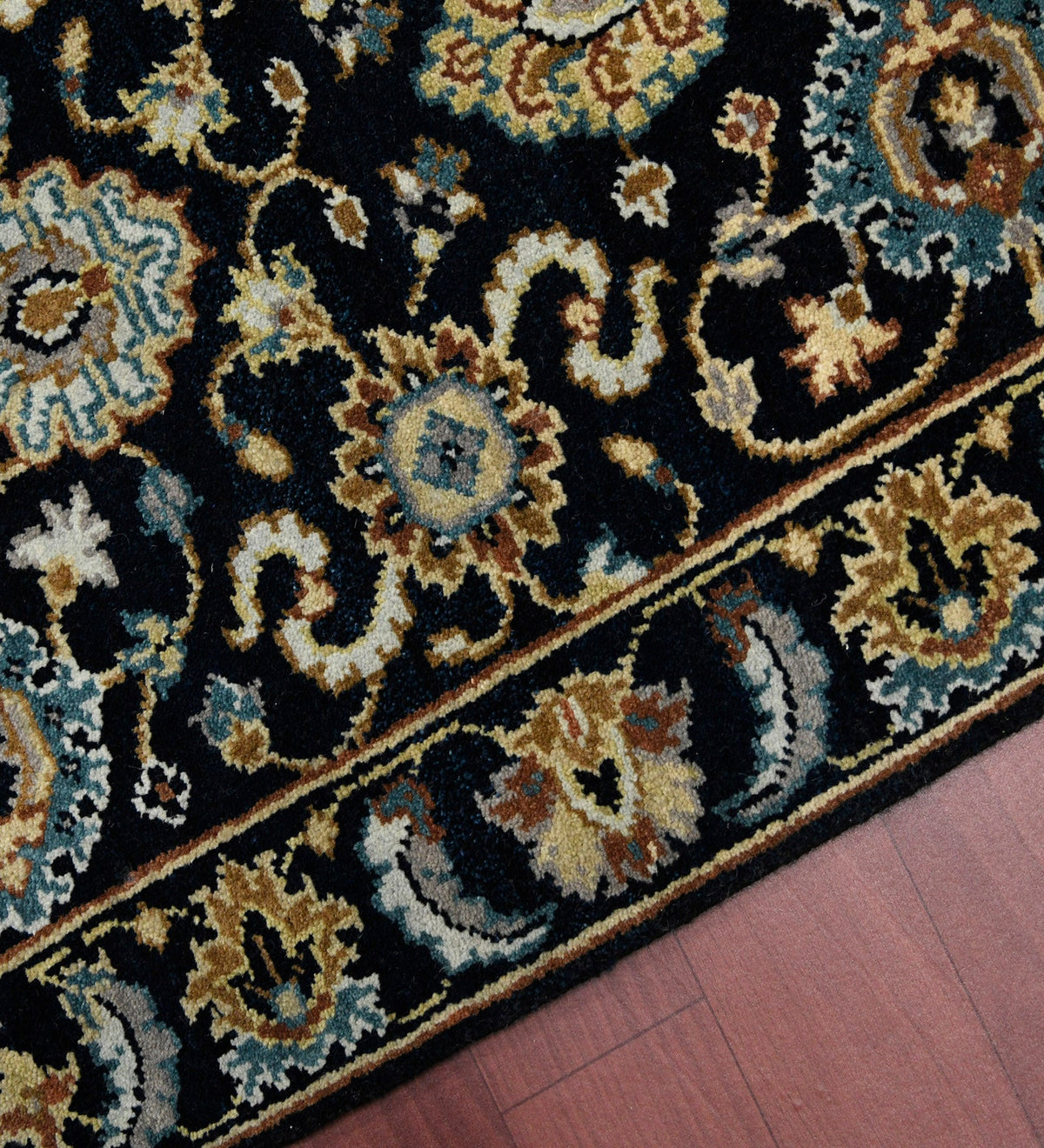 Luxor Classic Pattern Hand Knotted Rectangle Anti-Skid Designer Carpet, Prayer Rug For Office Cabins, Small Living Spaces - 2'X3' Saraswati Global