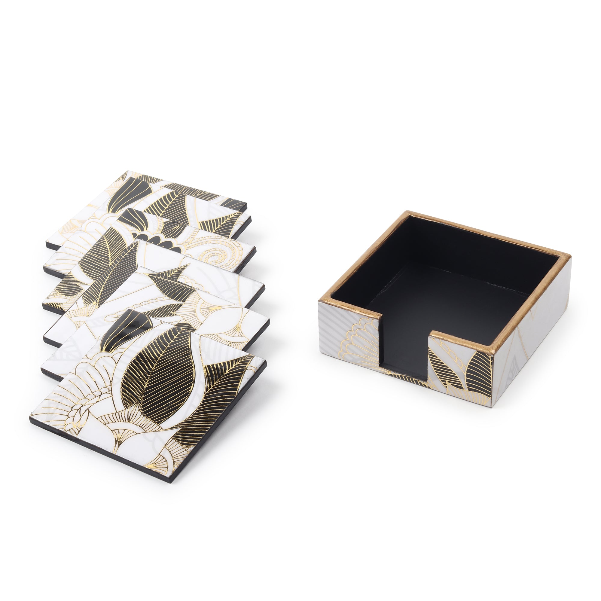 Rosa Perlino Coaster Set of 4 - Ouchcart