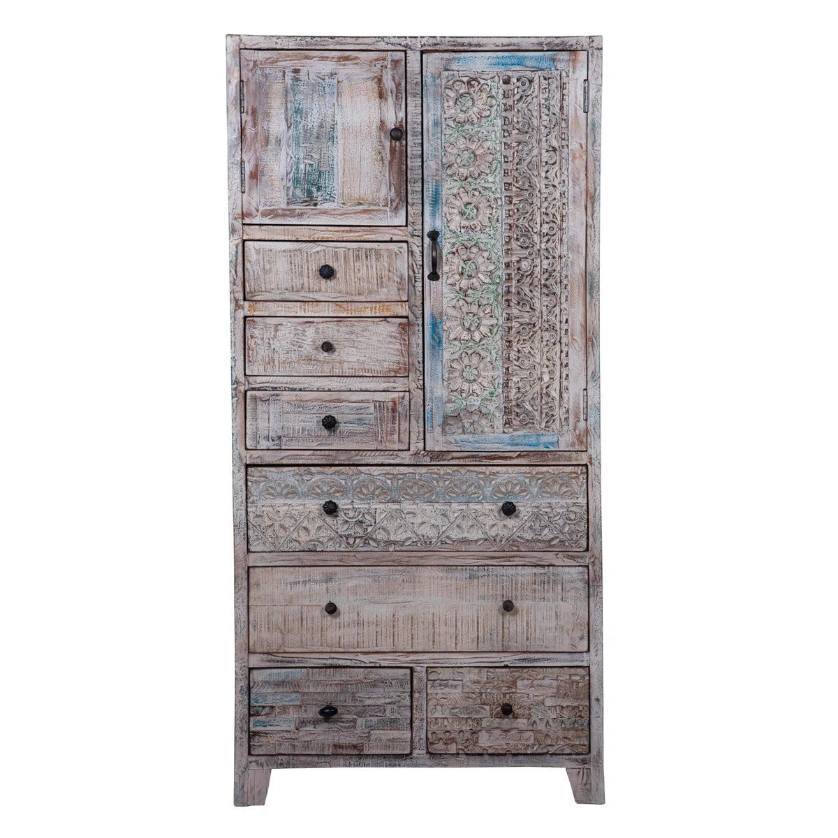 Eilidhi Wooden Armoire Solid Wood Wardrobe Stylish Bedroom Furniture Ouch Cart