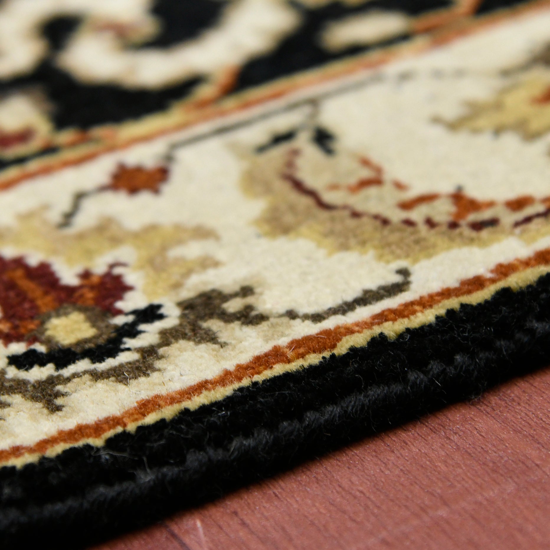 Luxor Classic Pattern Hand Knotted Rectangle Anti-Skid Designer Carpet, Prayer Rug For Office Cabins, Small Living Spaces - 2'X3'