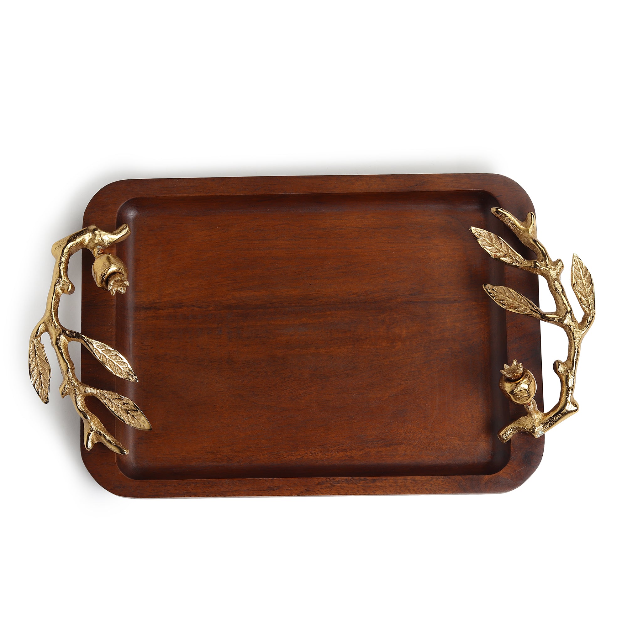 Pomegranate tray gold