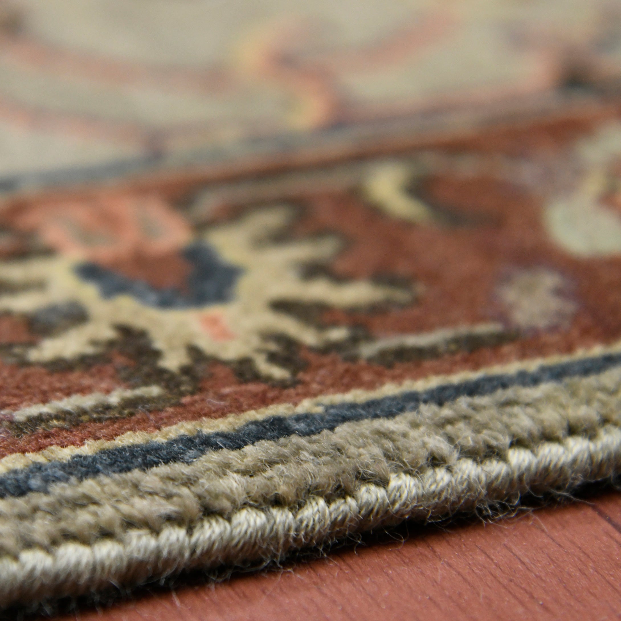 Luxor Classic Pattern Hand Knotted Rectangle Anti-Skid Designer Carpet, Prayer Rug For Office Cabins, Small Living Spaces - 2'X3'