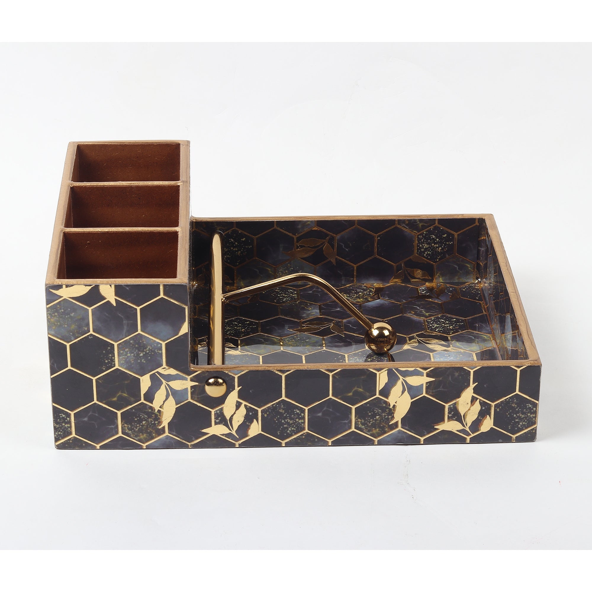 Gilded Hive Cutlery and Tissue Holder M.M.I. OVERSEAS