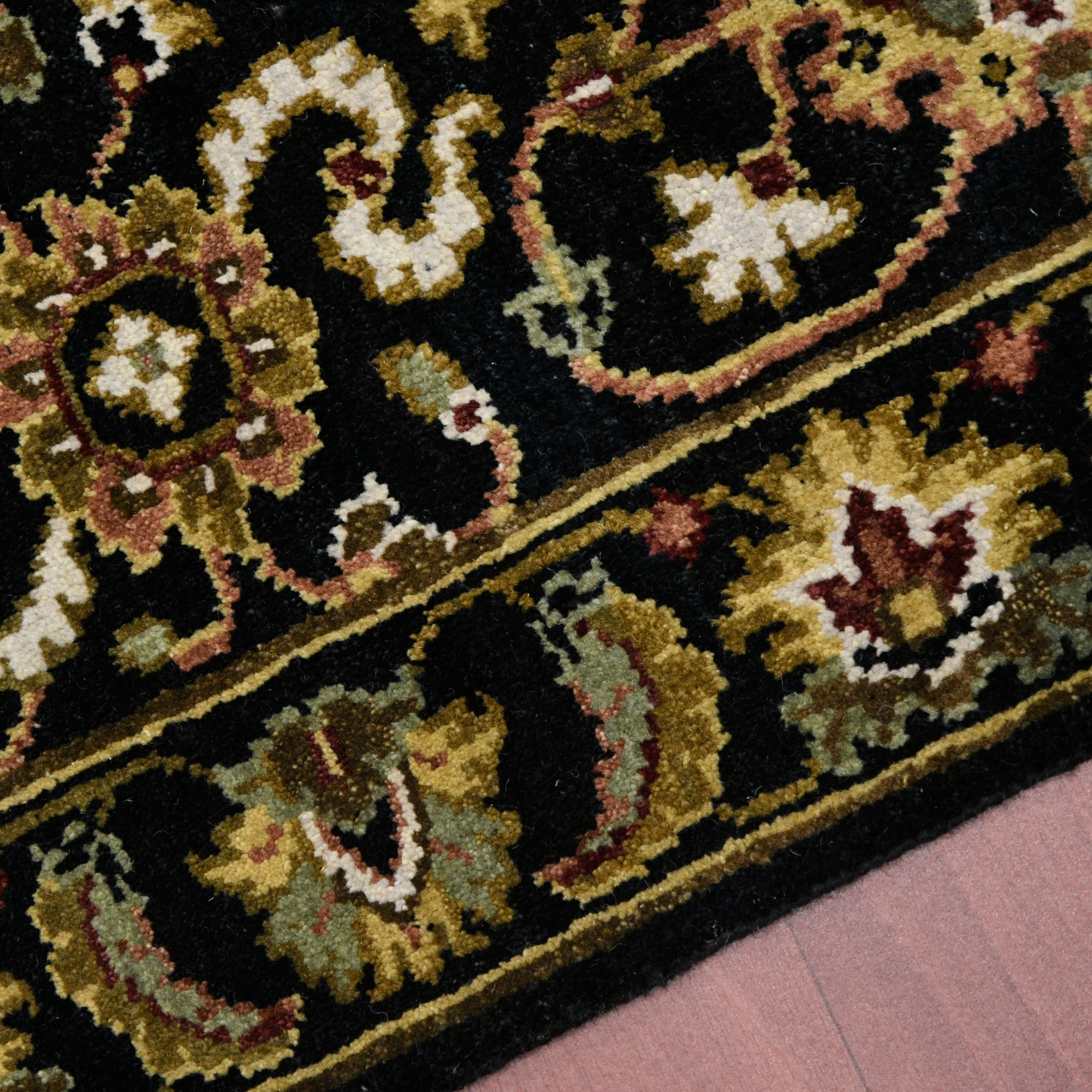 Luxor Classic Pattern Hand Knotted Rectangle Anti-Skid Designer Carpet, Prayer Rug For Office Cabins, Small Living Spaces - 2'X3'