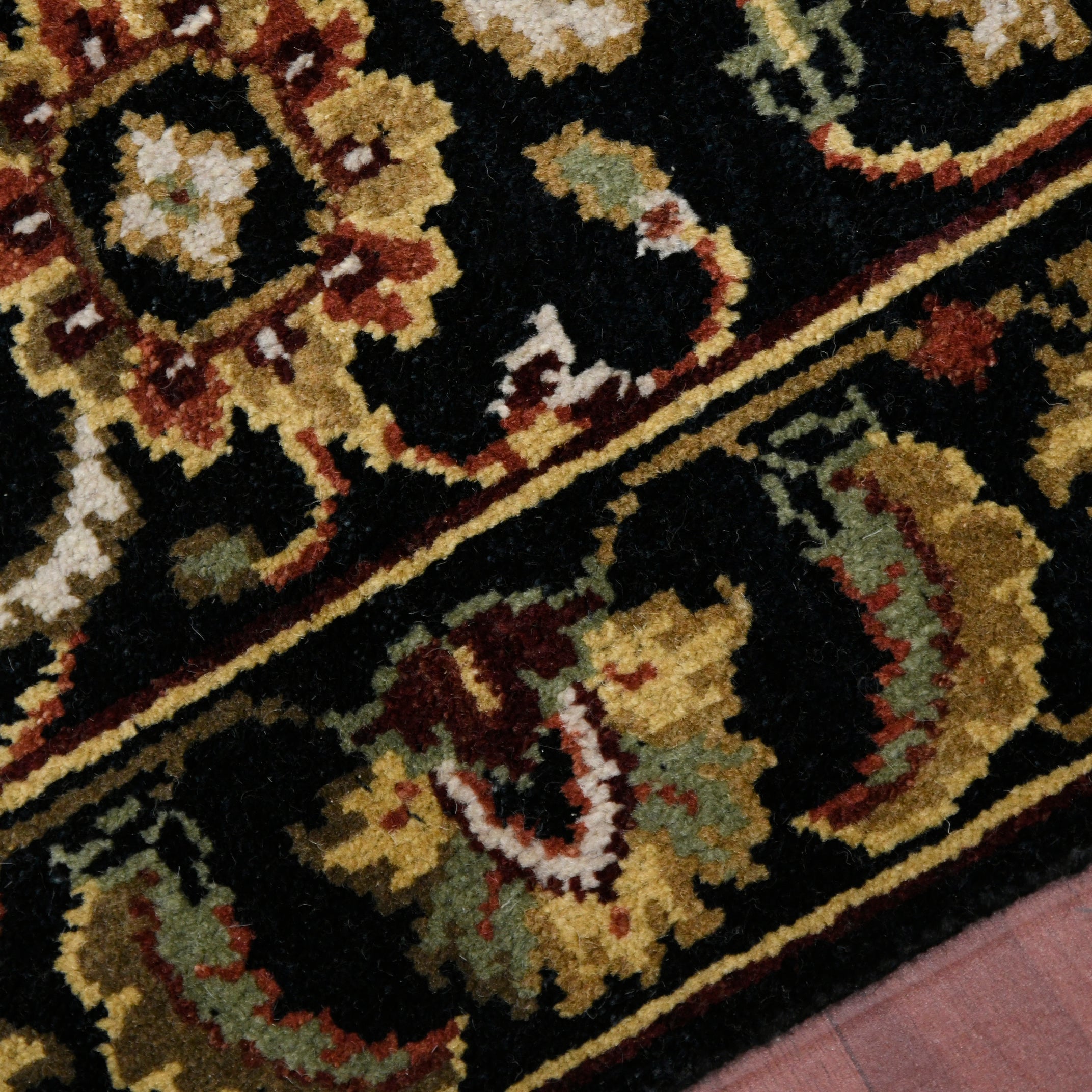 Luxor Classic Pattern Hand Knotted Rectangle Anti-Skid Designer Carpet, Prayer Rug For Office Cabins, Small Living Spaces - 2'X3'