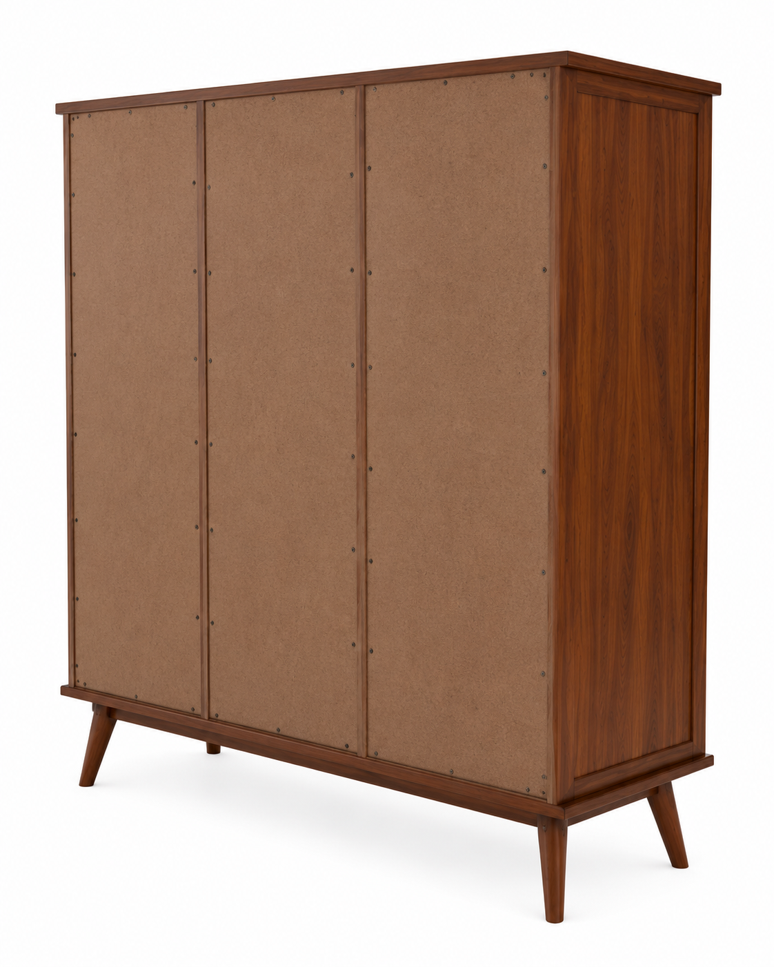 Premium 5 Door Wooden Wardrobe with 3 Drawers | Modern Bedroom Almirah in Walnut Finish | Large Clothes Storage Cabinet