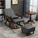 Serenity Support Wooden Rocking Chair Comfort Footrest Ouch Cart
