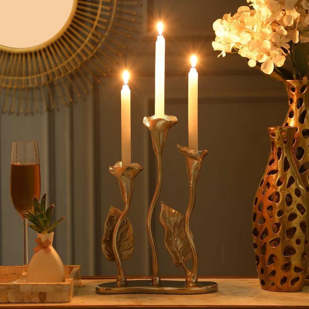 Jules Triple Candle Holder Silver - Ouch Cart