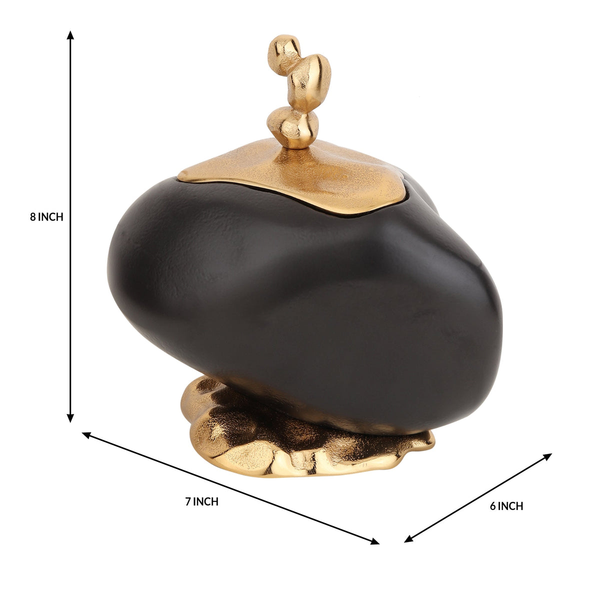 SlatePebble Box in Black Gold M.M.I. OVERSEAS