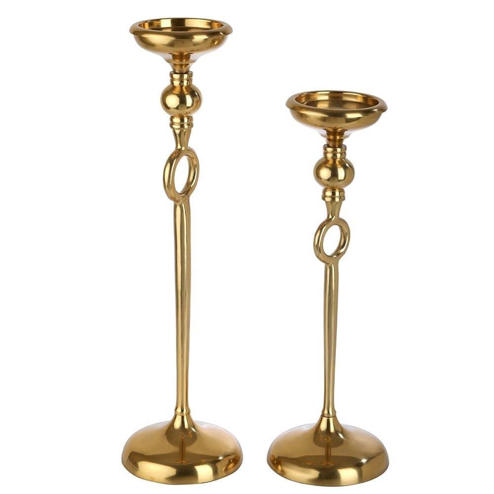 Ajna set of 3 Gold Pillar Holder - Ouch Cart