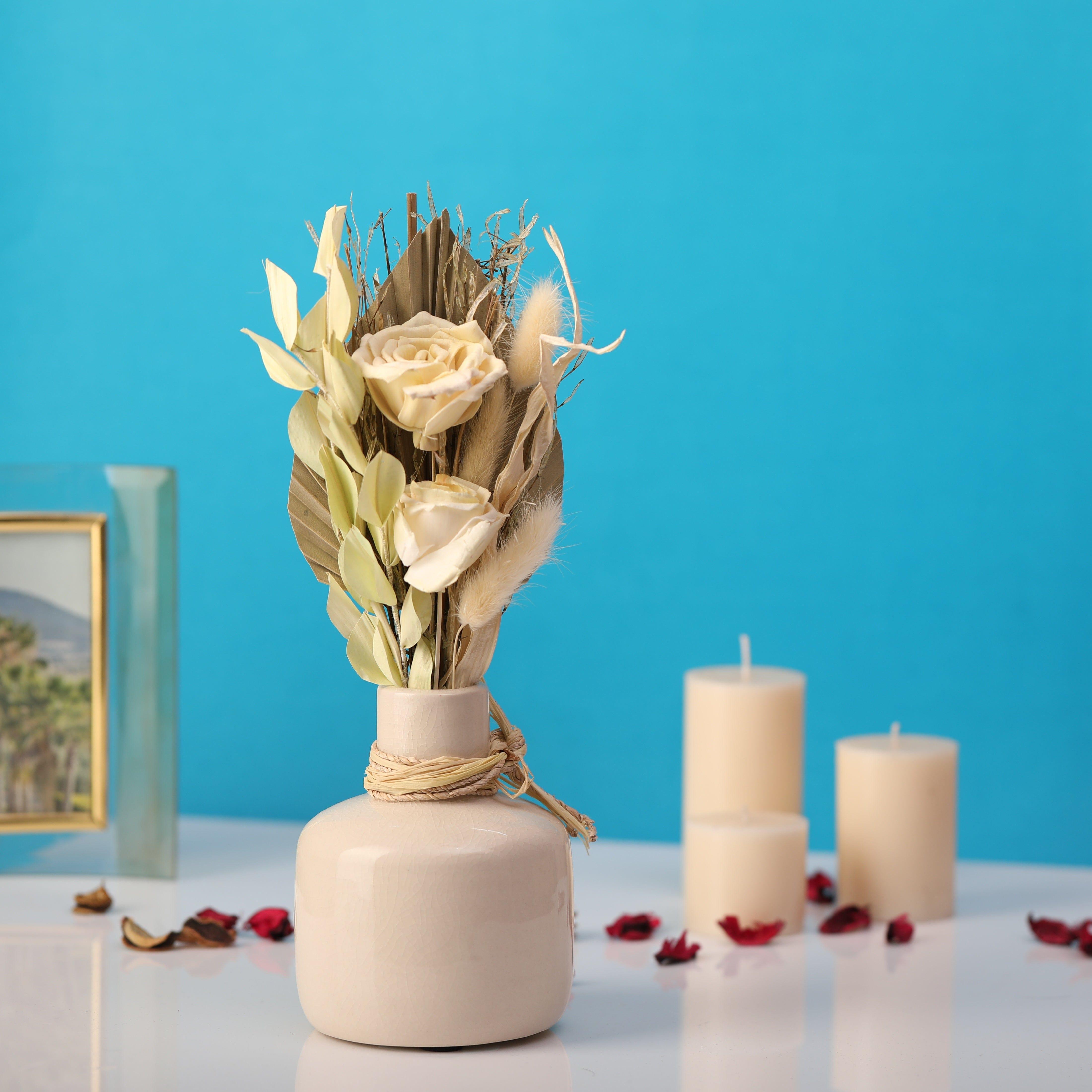 Lea Dried Yellow Delight small vase - Ouch Cart