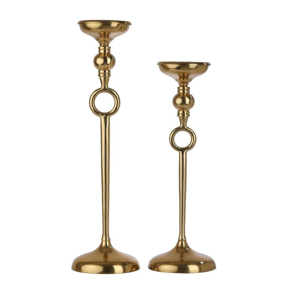 Ajna set of 3 Gold Pillar Holder - Ouch Cart