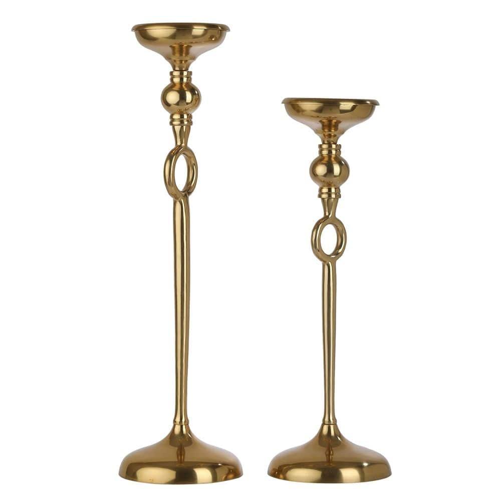 Ajna set of 3 Gold Pillar Holder - Ouch Cart