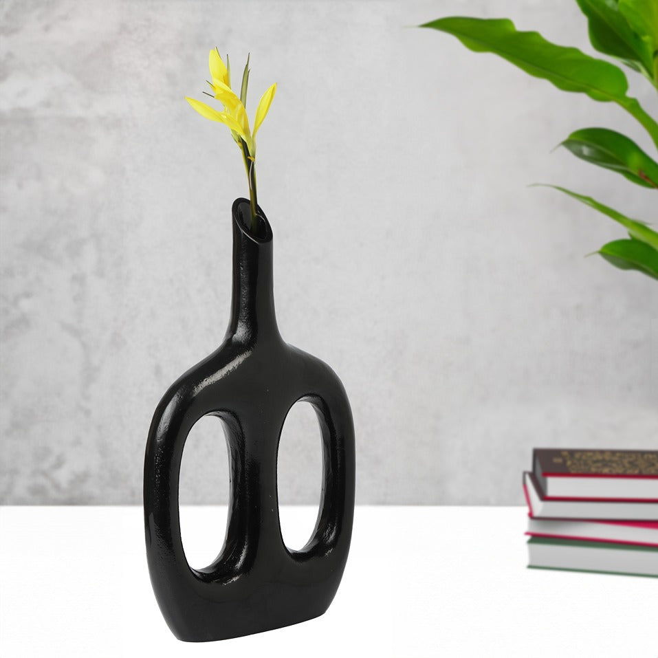 Otilia Grey Black Vase - OUCHCART