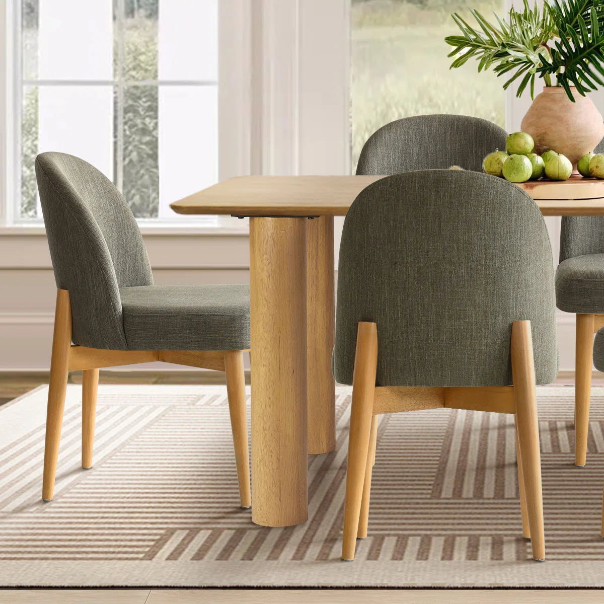 7 - Piece Solid Wood Dining Set OUCH CART