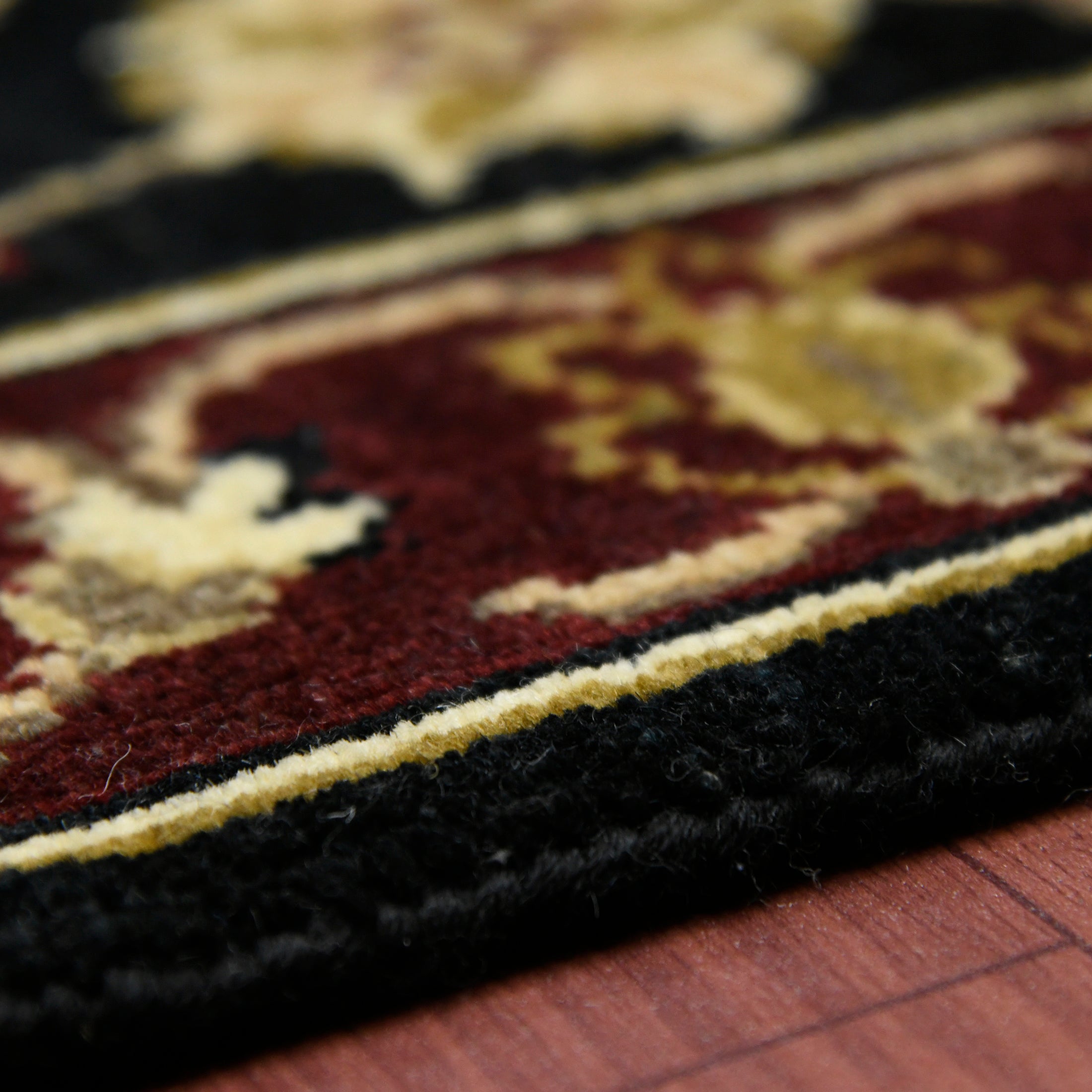 Luxor Classic Pattern Hand Knotted Rectangle Anti-Skid Designer Carpet, Prayer Rug For Office Cabins, Small Living Spaces - 2'X3'