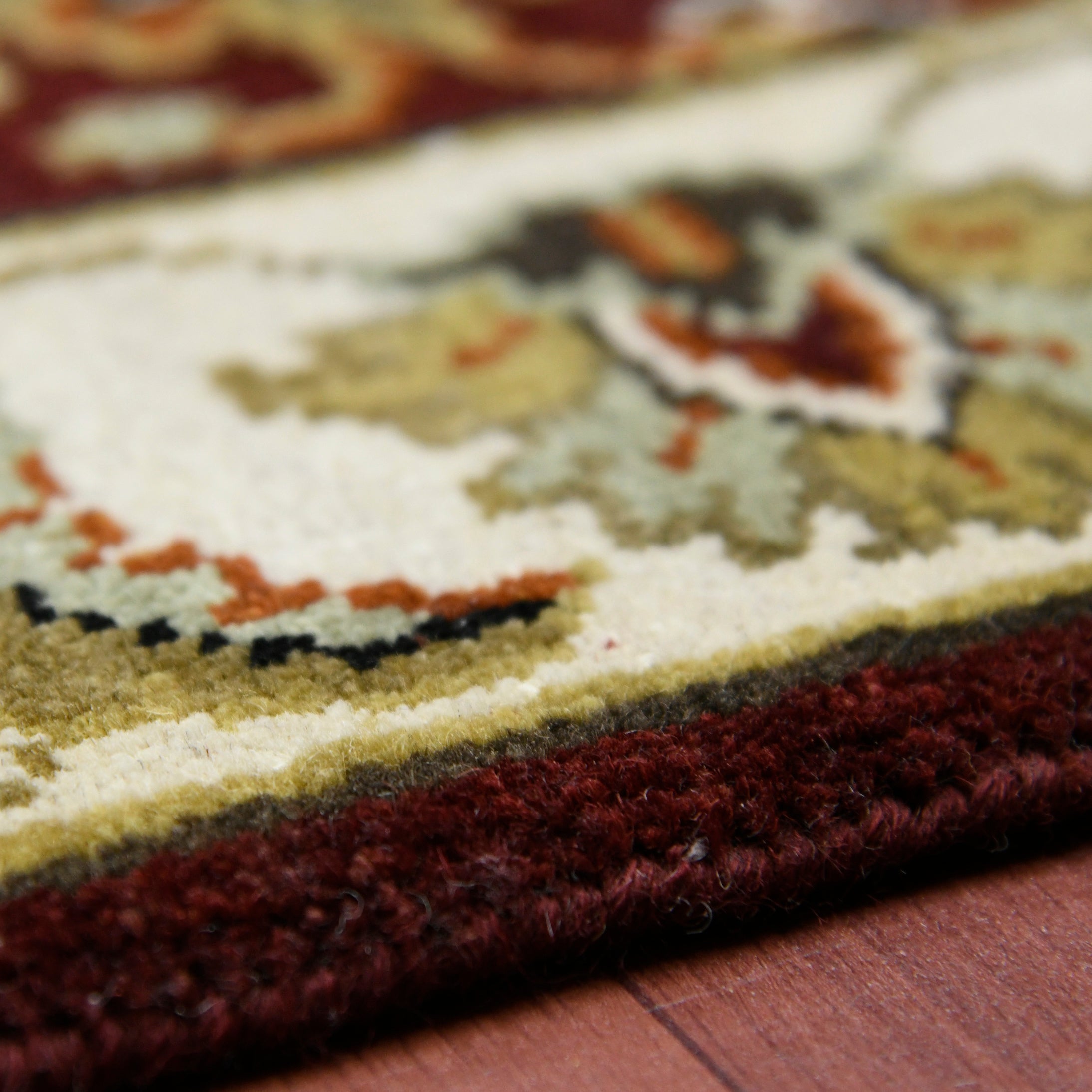 Luxor Classic Pattern Hand Knotted Rectangle Anti-Skid Designer Carpet, Prayer Rug For Office Cabins, Small Living Spaces - 2'X3'