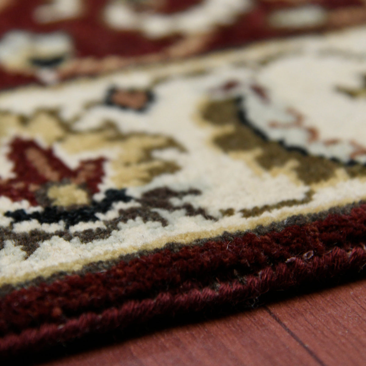 Luxor Classic Pattern Hand Knotted Rectangle Anti-Skid Designer Carpet, Prayer Rug For Office Cabins, Small Living Spaces - 2'X3' Saraswati Global