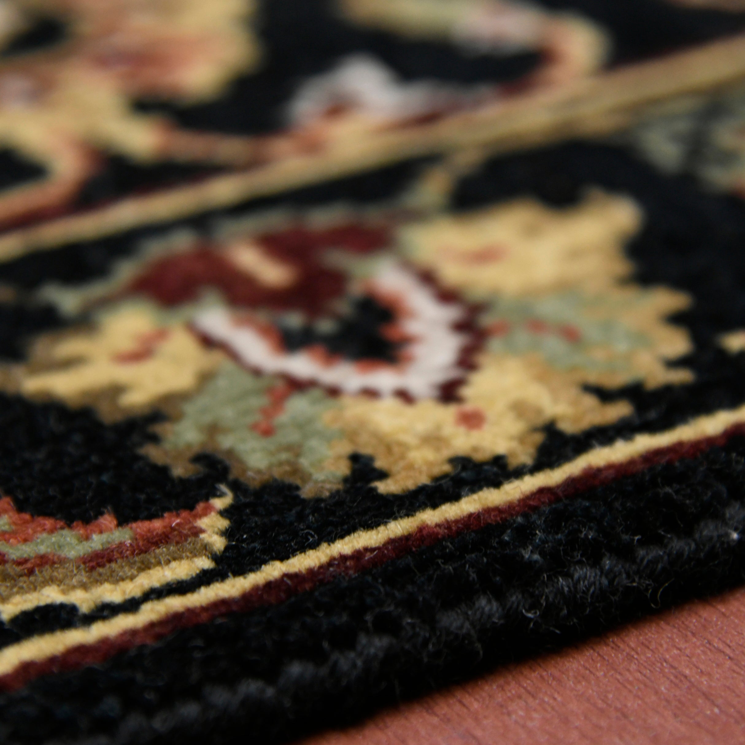 Luxor Classic Pattern Hand Knotted Rectangle Anti-Skid Designer Carpet, Prayer Rug For Office Cabins, Small Living Spaces - 2'X3'