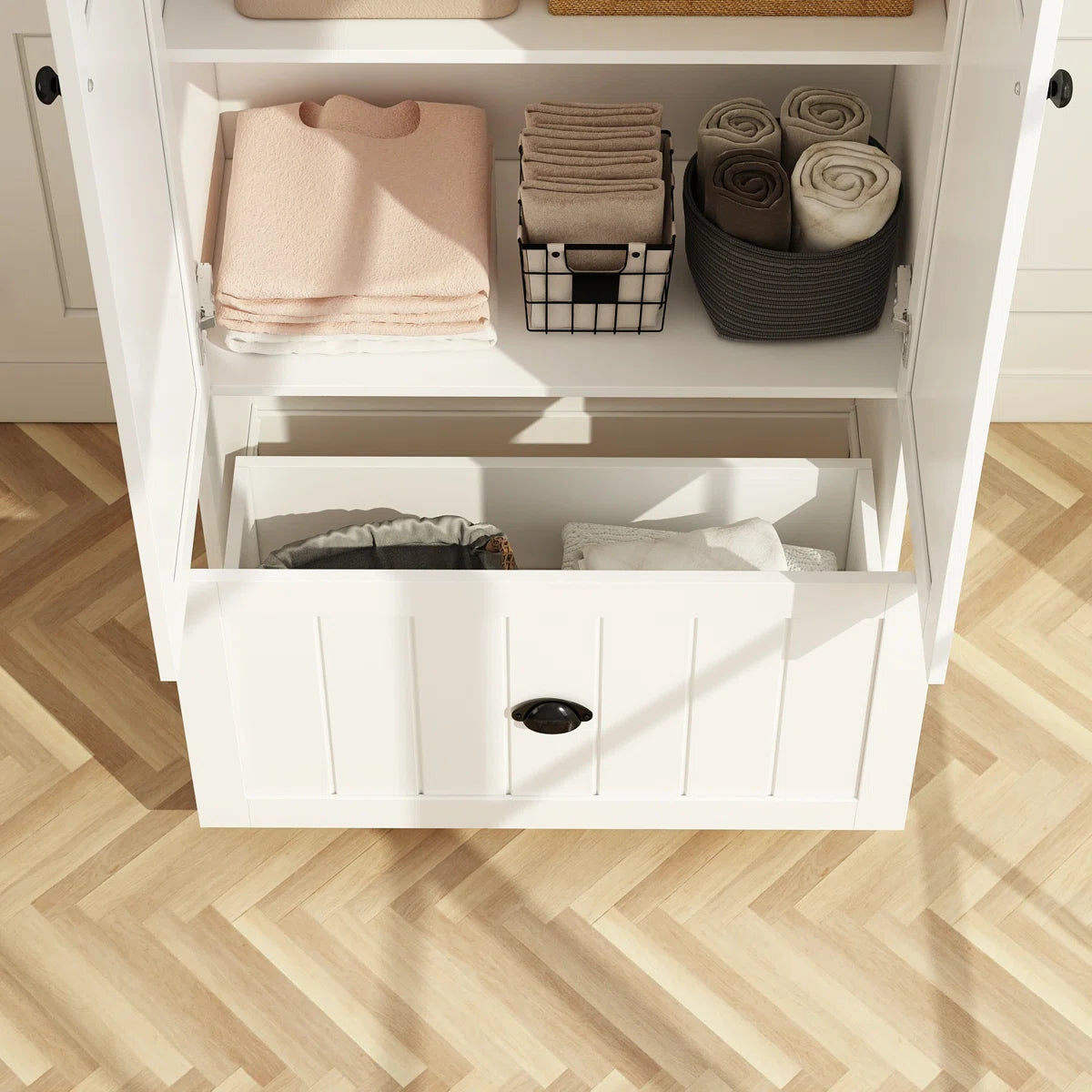 Dorilal Armoire Large Storage Solid Wood Wardrobe for Bedroom