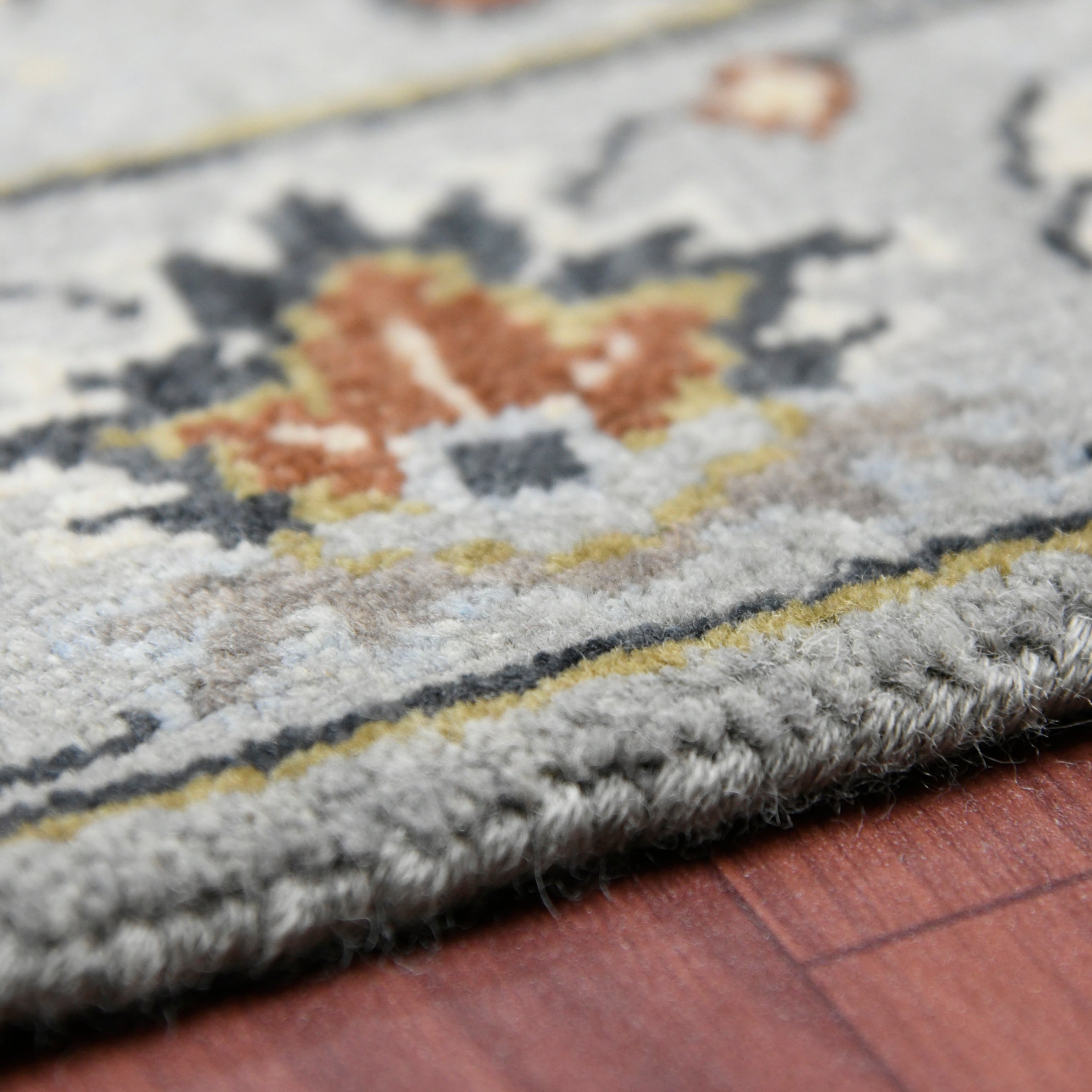 Luxor Classic Pattern Hand Knotted Rectangle Anti-Skid Designer Carpet, Prayer Rug For Office Cabins, Small Living Spaces - 2'X3'