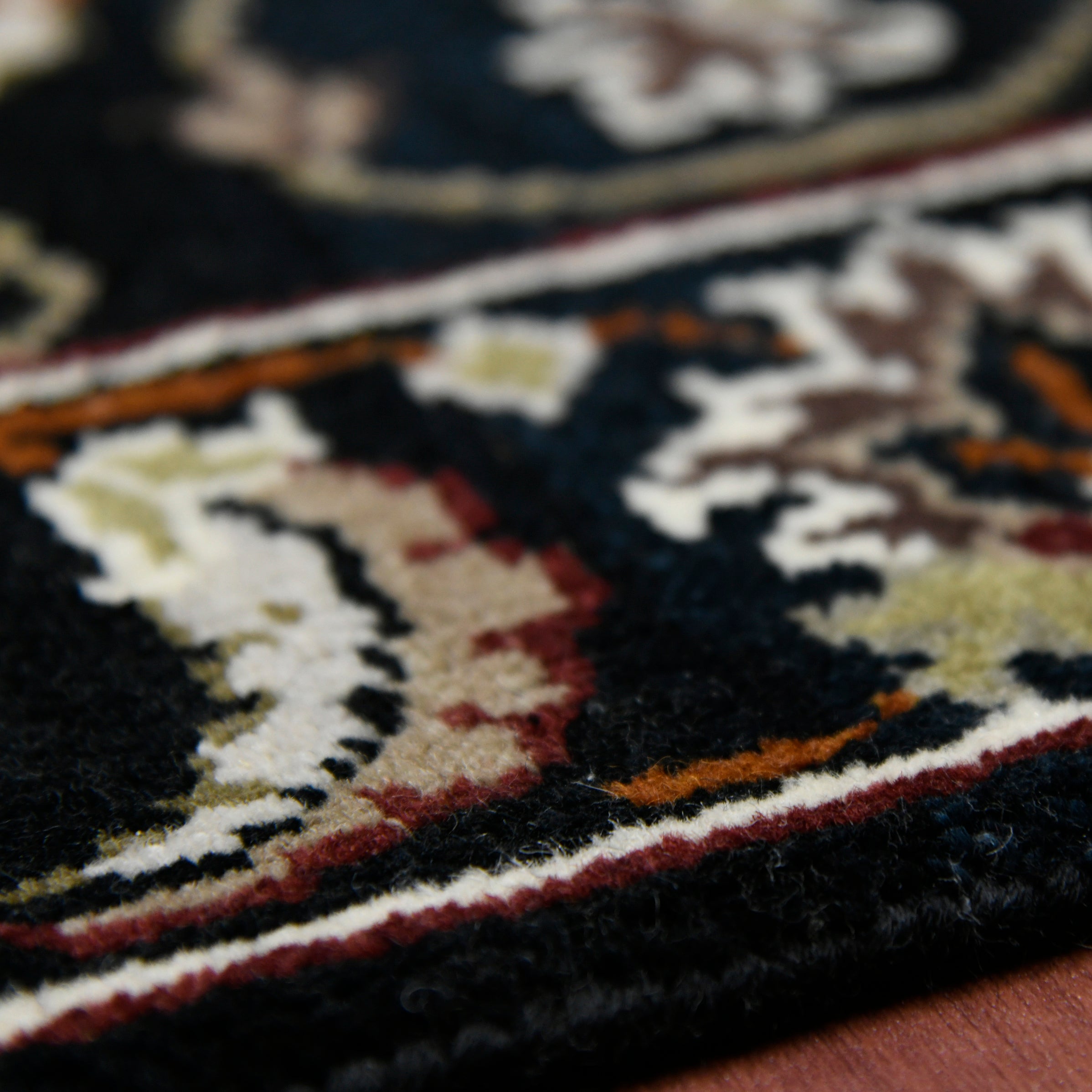 Luxor Classic Pattern Hand Knotted Rectangle Anti-Skid Designer Carpet, Prayer Rug For Office Cabins, Small Living Spaces - 2'X3'