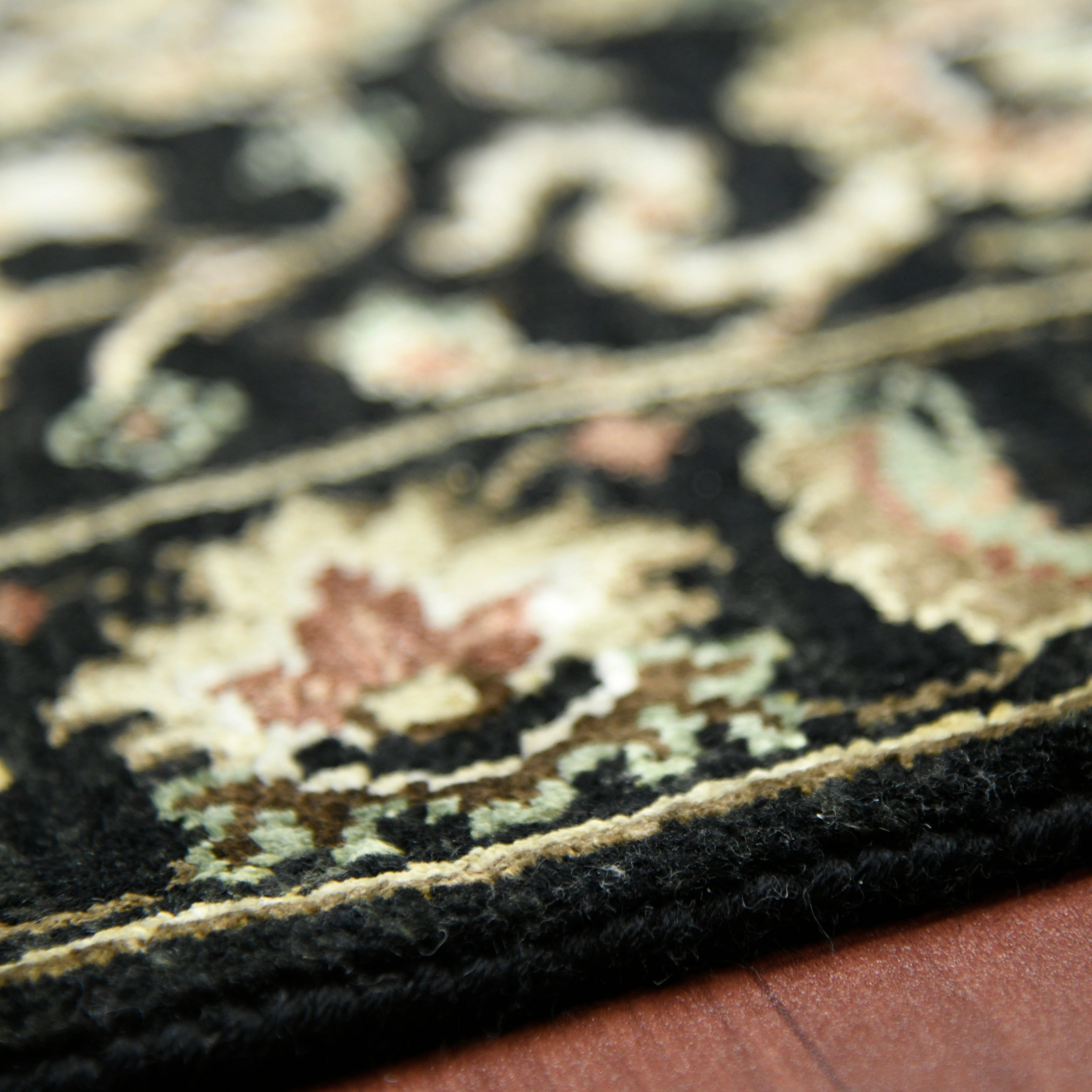 Luxor Classic Pattern Hand Knotted Rectangle Anti-Skid Designer Carpet, Prayer Rug For Office Cabins, Small Living Spaces - 2'X3'