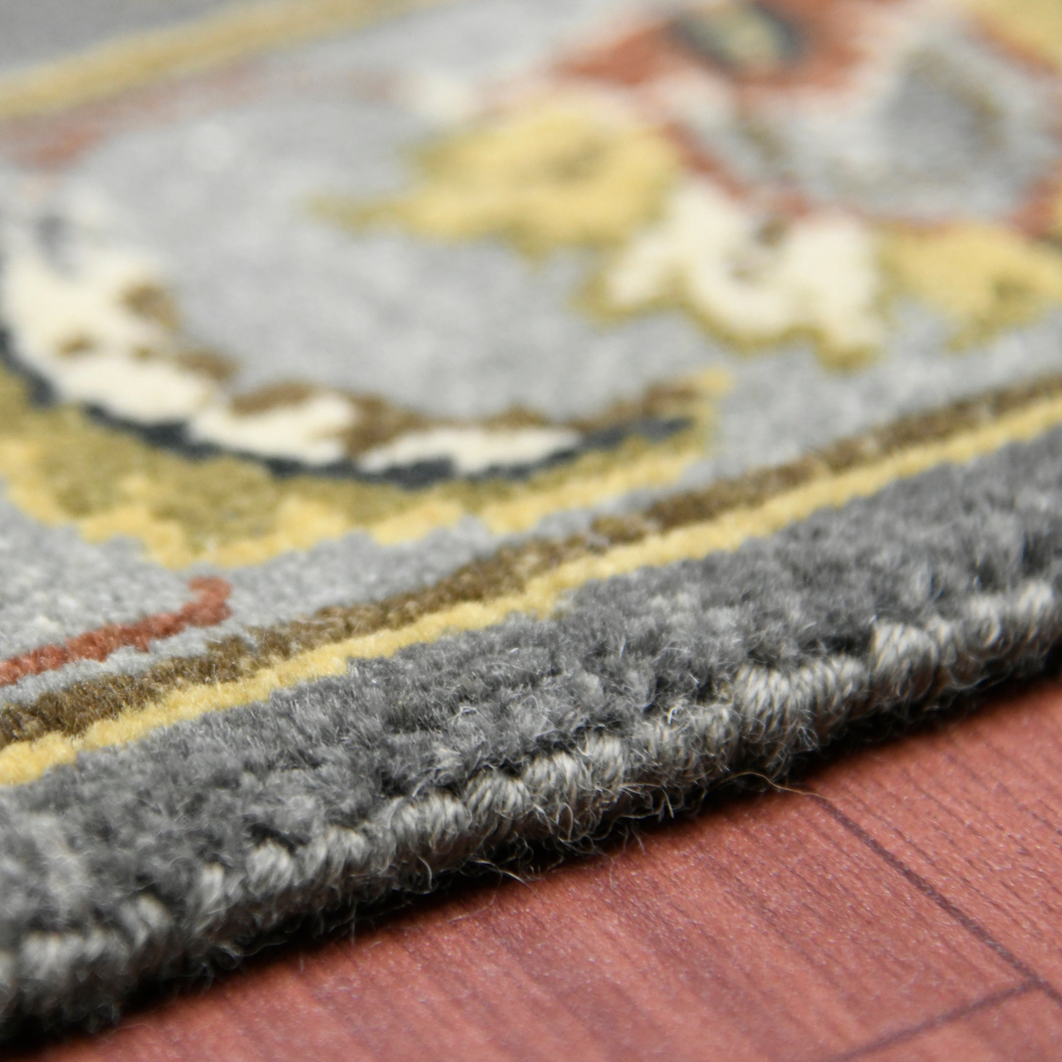 Luxor Classic Pattern Hand Knotted Rectangle Anti-Skid Designer Carpet, Prayer Rug For Office Cabins, Small Living Spaces - 2'X3'