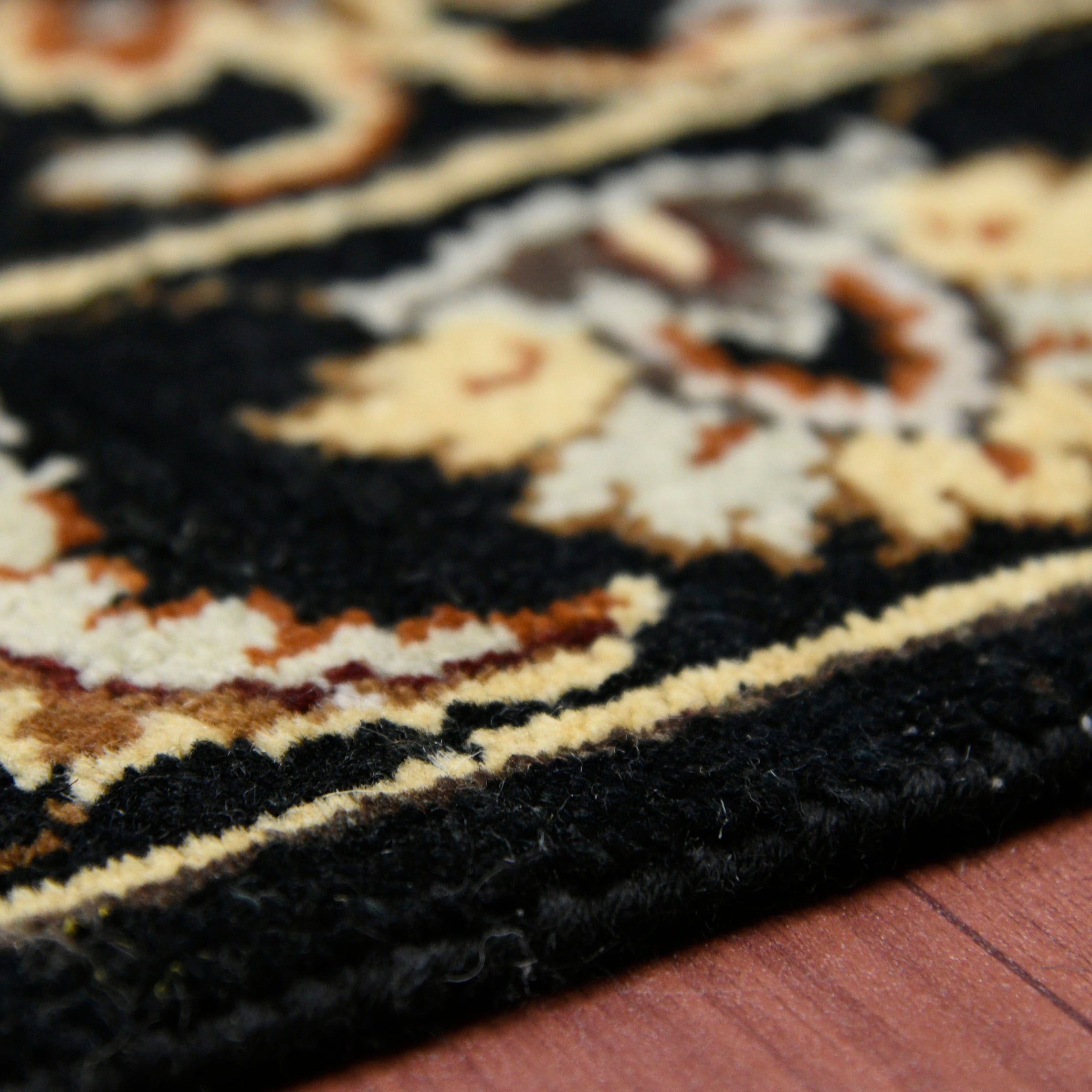 Luxor Classic Pattern Hand Knotted Rectangle Anti-Skid Designer Carpet, Prayer Rug For Office Cabins, Small Living Spaces - 2'X3'